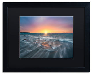 Mathieu Rivrin 'Oceanic Poetry' Matted Framed Art, Black Frame, Black, 20x16