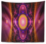 Pink Cryptical Fractal Design Abstract Wall Tapestry, 92"x78"