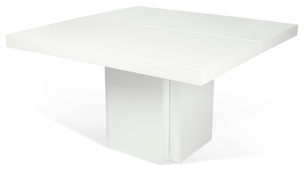 Dusk 59" Dining Table, High Gloss White