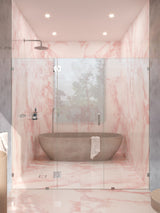 78"x99" Frameless 3 Panel Inline Shower Door, Polished Chrome