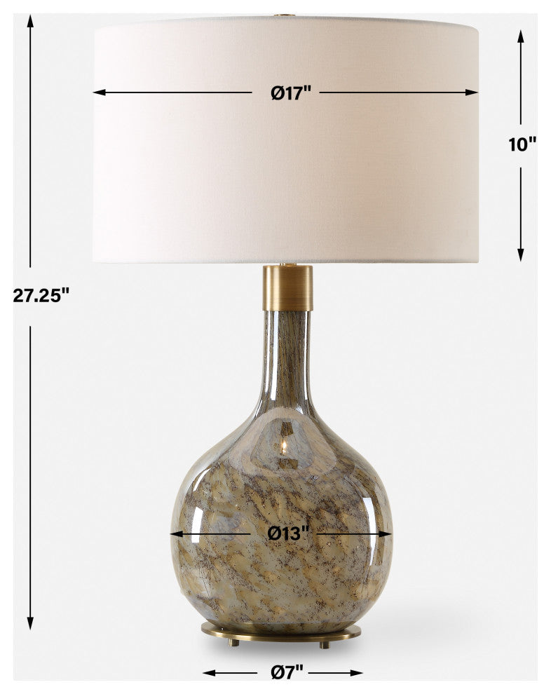 Uttermost Rhine Brown Glass Table Lamp