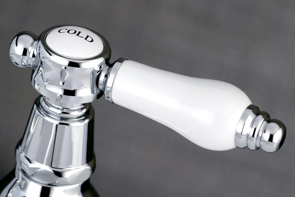 Kingston Brass Basin Faucet With Cross Handle, Polished Chrome