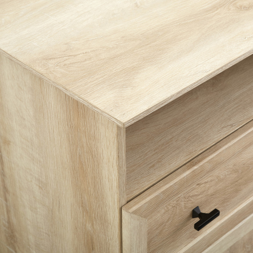 Classic 2 Drawer End Table, White Oak