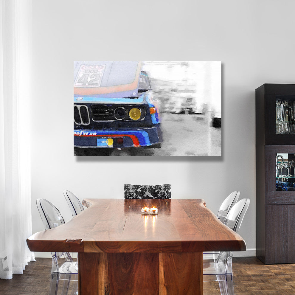 "BMW Lamp and Grill Watercolor" Fine Art Print