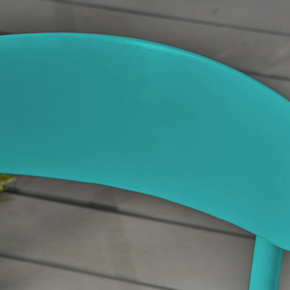 GDF Studio Kelly Outdoor Bistro Set, Matte Teal