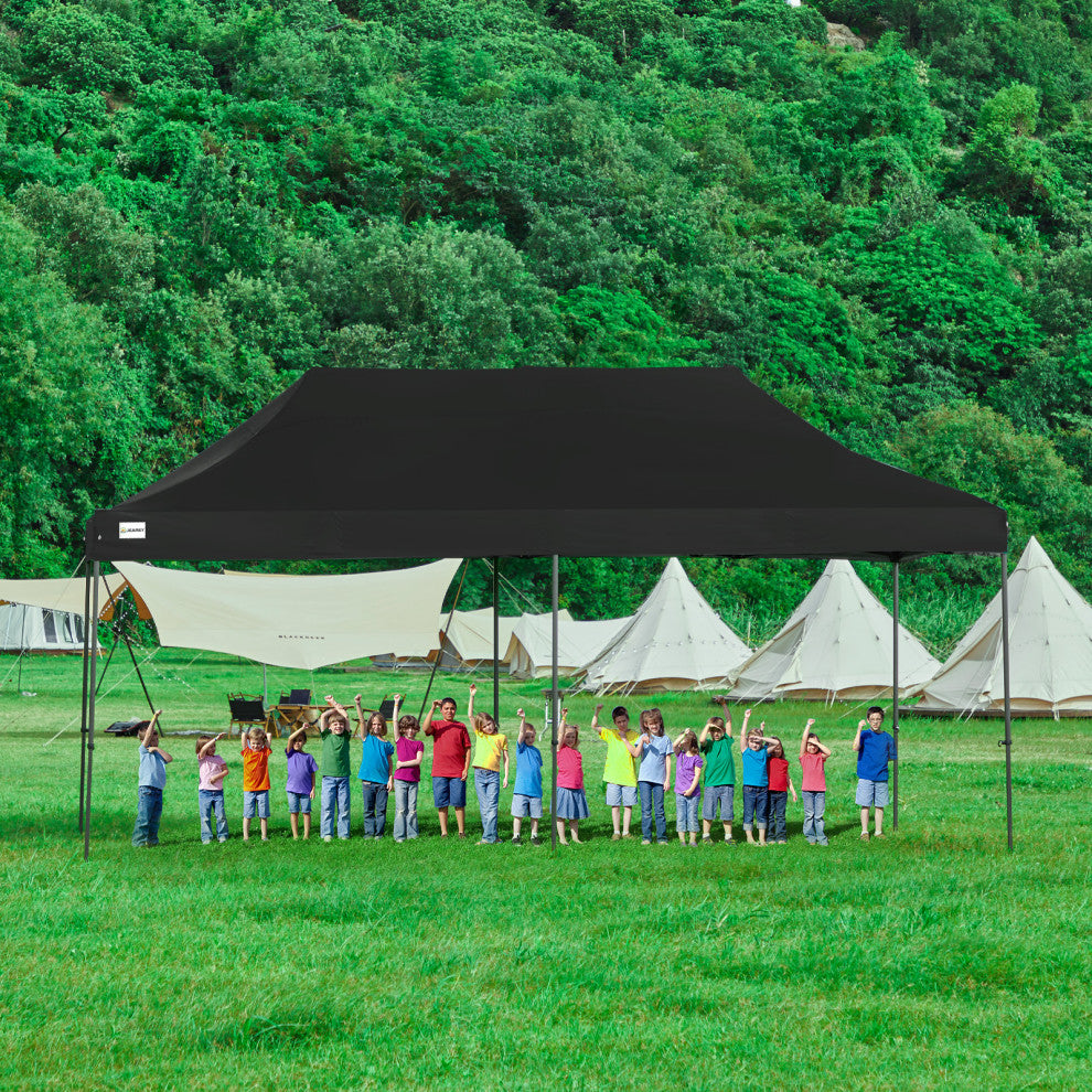 JEAREY Pop Up Canopy Tent, Outdoor Canopy, 4 Sand Bags, Black, 10x20ft