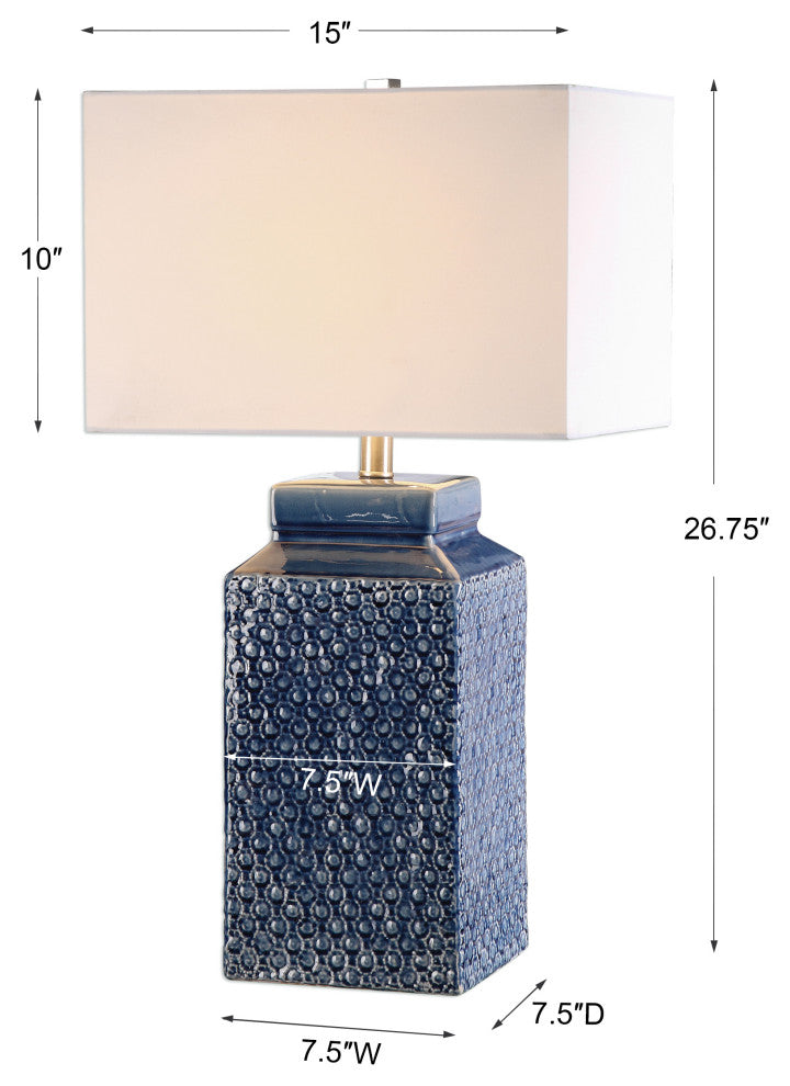 Uttermost Pero Lamp, Sapphire Blue