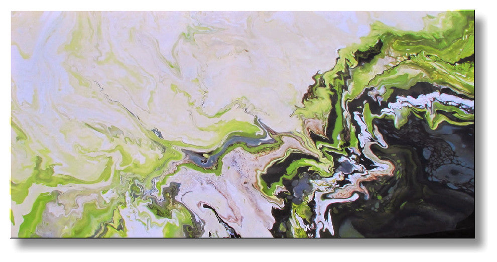 Contemporary Modern Resin Coated Limited Edition Painting 60"x30" by Eloisexxx