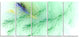 Light Green Veins of Marble, Abstract Wall Art Canvas, 60"x28", 5 Panels