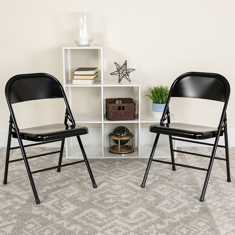 Black Metal Folding Chair