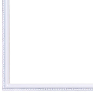 Liffey Framed Vanity Mirror, Peaks Cathedral, 24"x32", Linen White