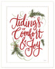 Tidings of Comfort and Joy 2 White Framed Print Wall Art