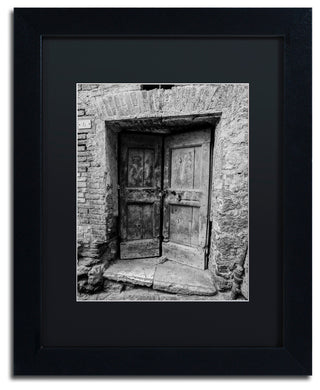 "Siena Door" Matted Framed Canvas Art by Moises Levy
