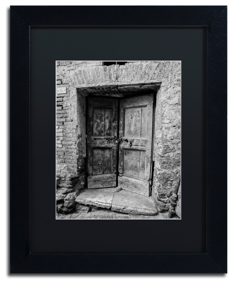 "Siena Door" Matted Framed Canvas Art by Moises Levy