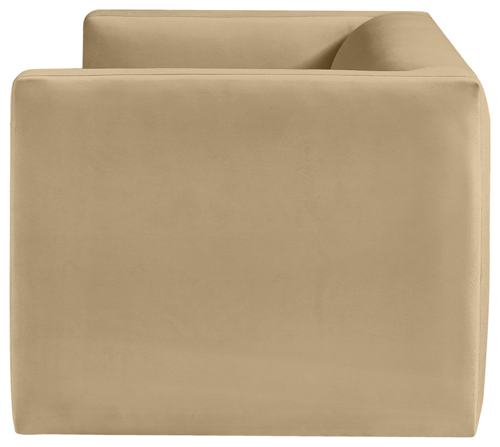 Henson Velvet Upholstered Loveseat, Camel
