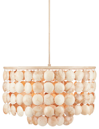Six Light Chandelier, Coco Cream