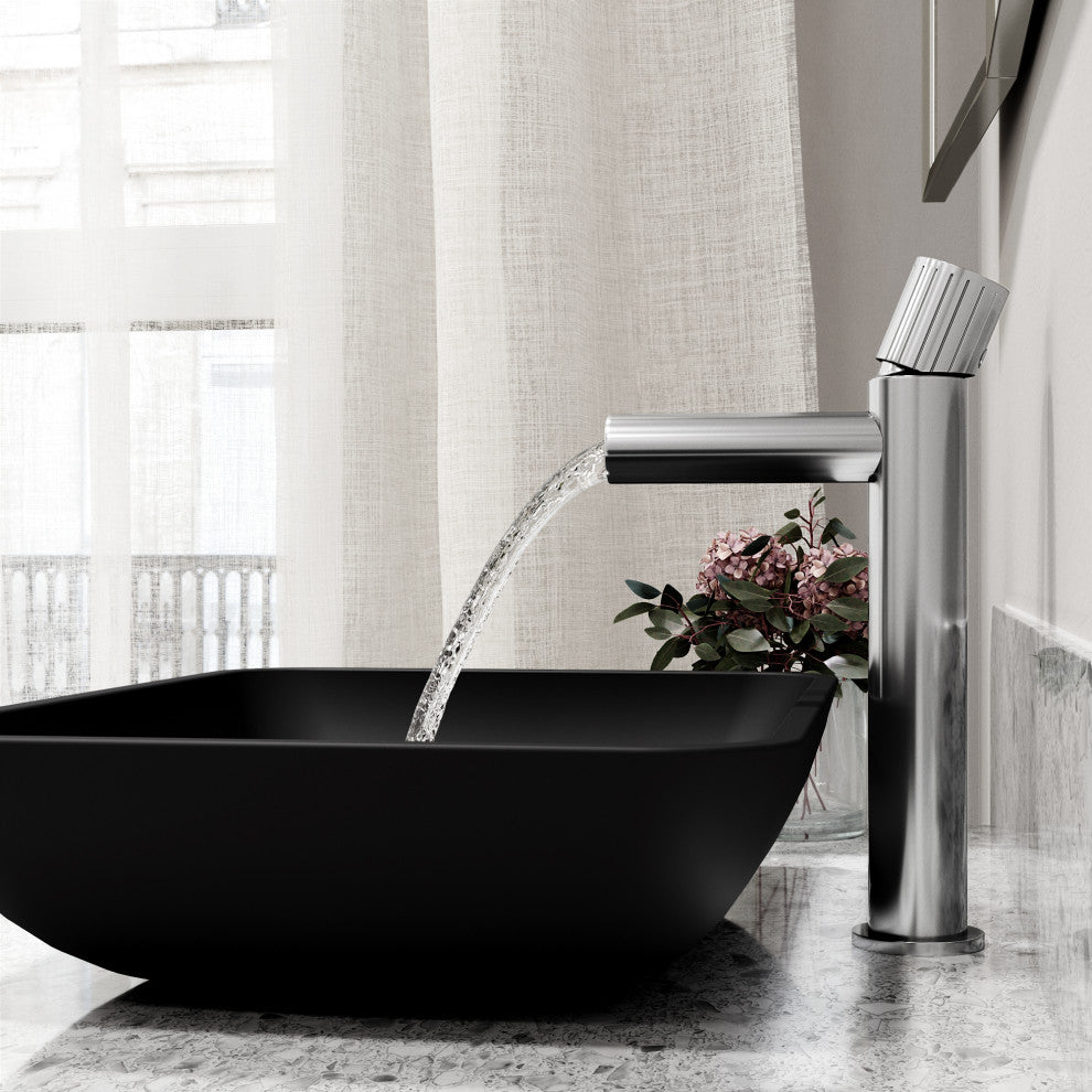 VIGO Ashford 11" H Single Handle Single Hole Bathroom Vessel Faucet, Chrome
