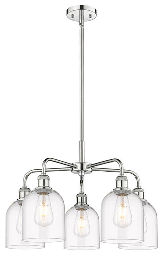 Ballston-Bella 5-Light 24" Stem Chandelier, Polished Chrome, Clear