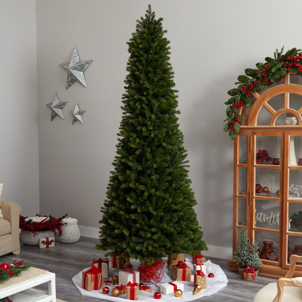 T3514 9.5' Slim Colorado Mountain Spruce Artificial Christmas Tree