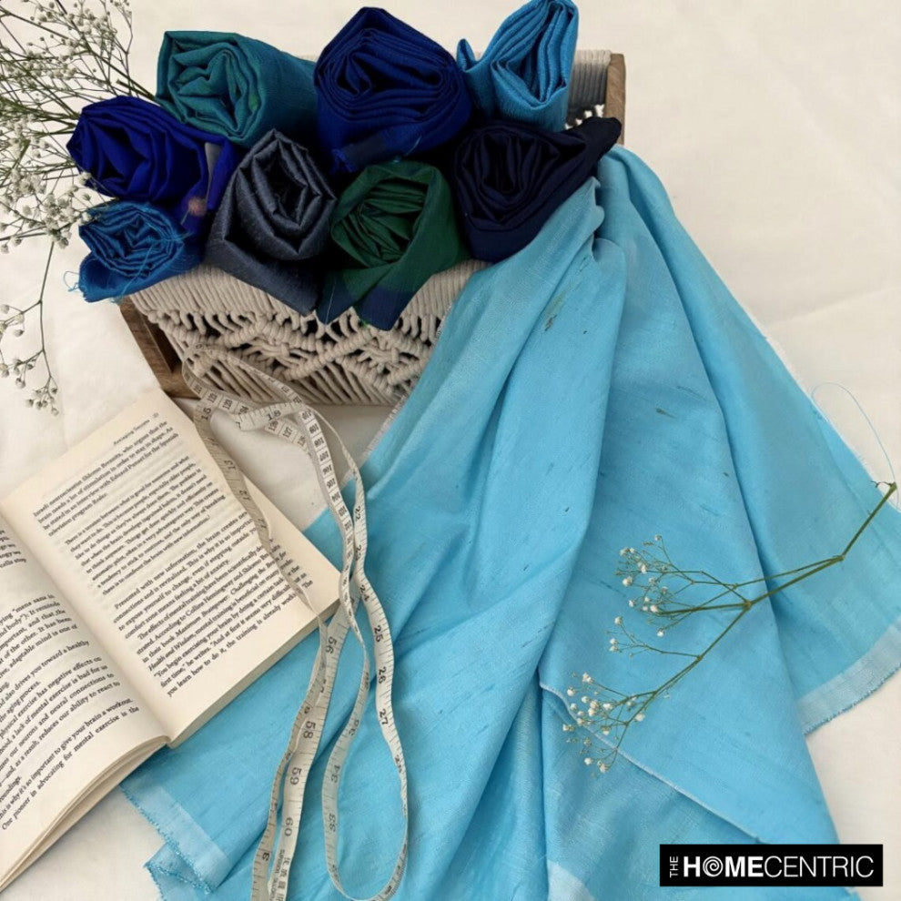 Midnight Blue Silk Dupioni Fabric By The Yard, 4 Yards For Curtain, Dress