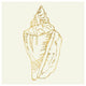 "Coastal Breeze Shell Sketches III" Paper Print by Anne Tavoletti, 32"x32"