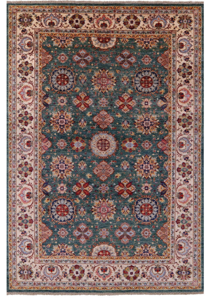 Hand Knotted Super Kazak Wool Rug 6' 10" X 10' 1" Q7560