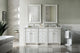 James Martin 157-V72-BW-3ENC 72" Bright White Double Vanity + Quartz Top