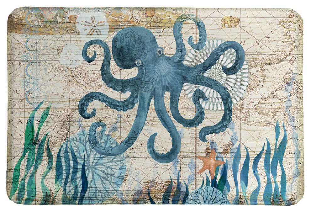 Laural Home Bay Octopus Memory Foam Rug