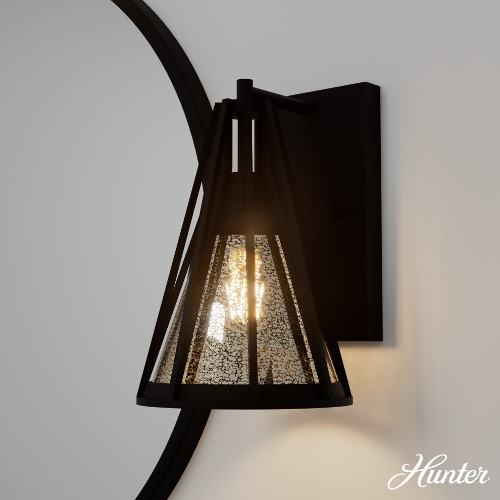 Rafner Natural Iron With Mercury Glass Glass 1 Light Sconce Wall