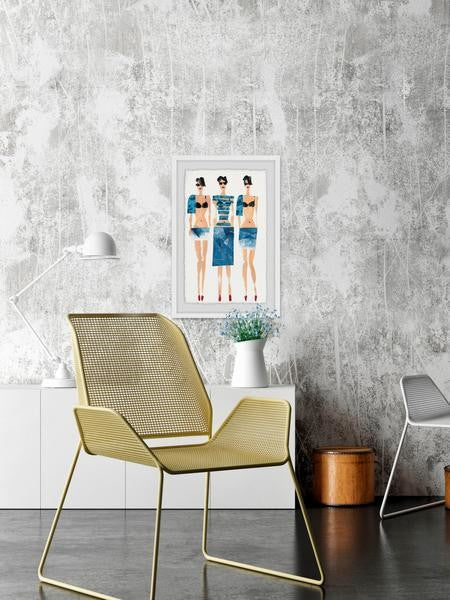 "Blues" Framed Painting Print, 30"x45"