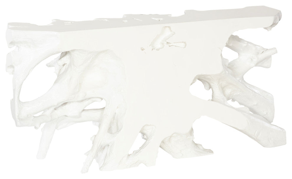 Cast Root Console Table, Gel Coat White