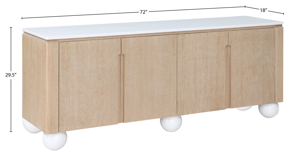 Cardiff Sideboard/Buffet, Natural/White