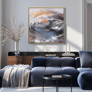 Tornado Abstract Textured Metallic Hand Painted Wall Art by Martin Edwards
