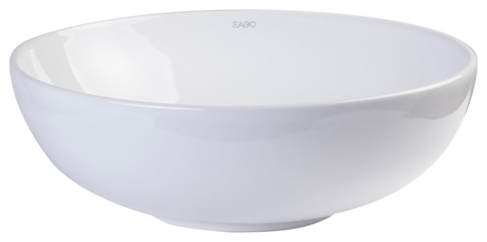 18" ROUND CERAMIC ABOVE MOUNT BATHROOM BASIN VESSEL SINK