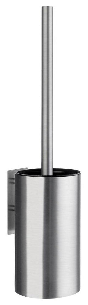 Self Adhesive Toilet Brush and Holder Brushed Stainless Steel