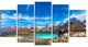 "Enchanting Swiss Alps Mountains" Landscape Wall Art, 5 Panels, 60"x32"