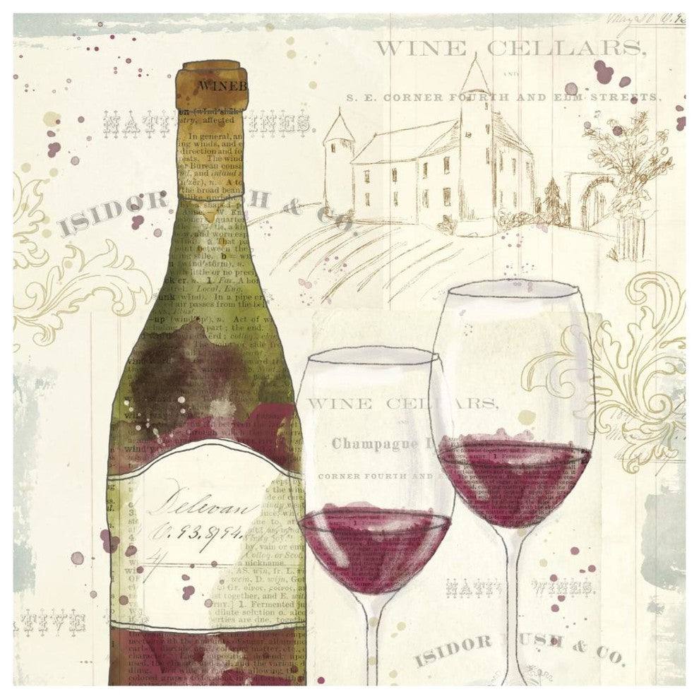 "Chateau Winery II" Digital Paper Print by Katie Pertiet, 38"x38"