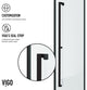 VIGO Meridian 34"D x 34"W x 73"H Framed Hinged Shower Enclosure, Matte Black