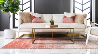 Rug Unique Loom Del Mar Red Rectangular 5' 0 x 8' 0