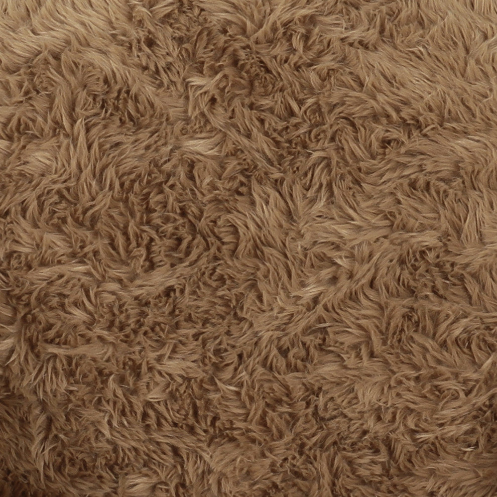 Kiki Vegan Shearling Accent Chair, Taupe
