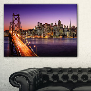 "San Francisco Skyline and Bay Bridge" Wall Art, 40"x30"