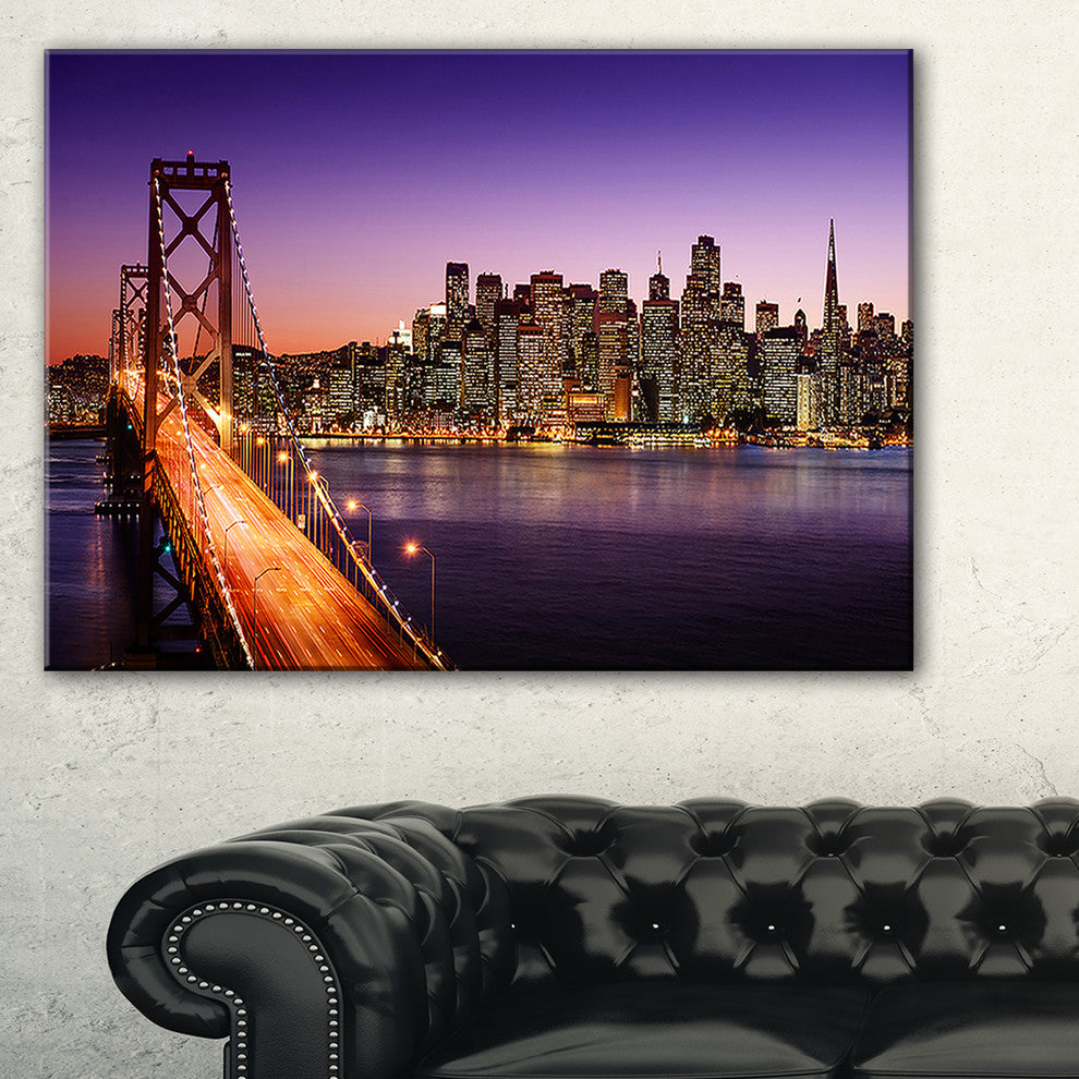 "San Francisco Skyline and Bay Bridge" Wall Art, 40"x30"