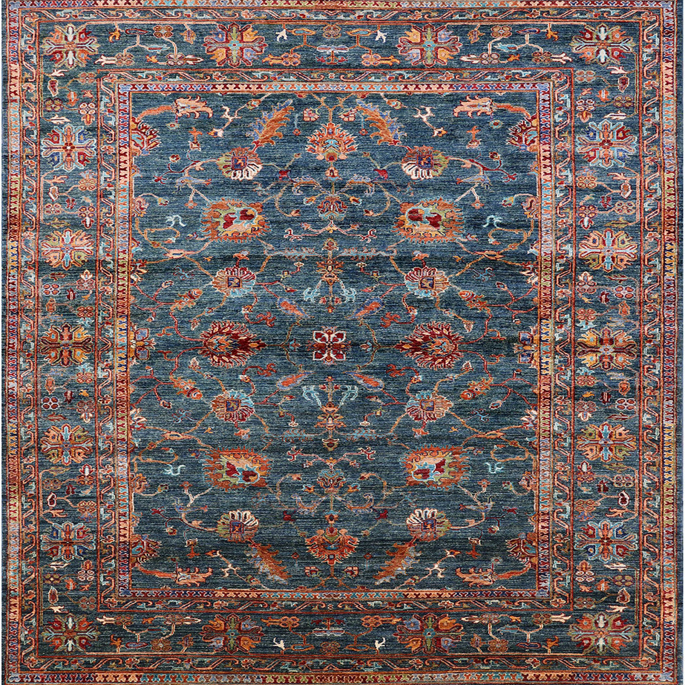 Ahgly Company Indoor Square Mid-Century Modern Area Rugs, 4' Square