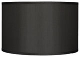 Classic Drum Faux Silk Lamp Shade, Black, 16"