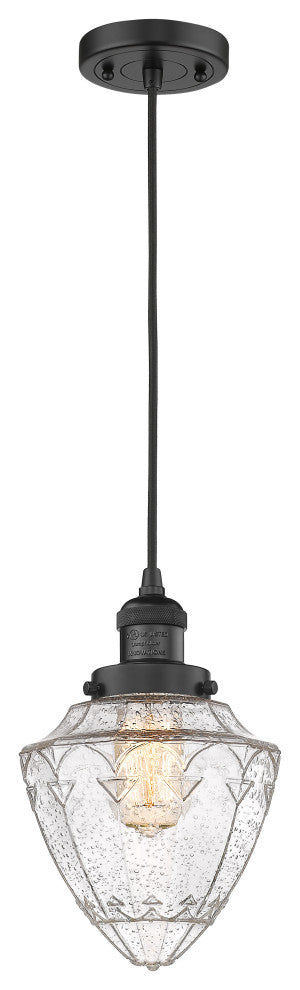 Innovations 201C-BK-G664-7-LED 1 Light Mini Pendant, Matte Black