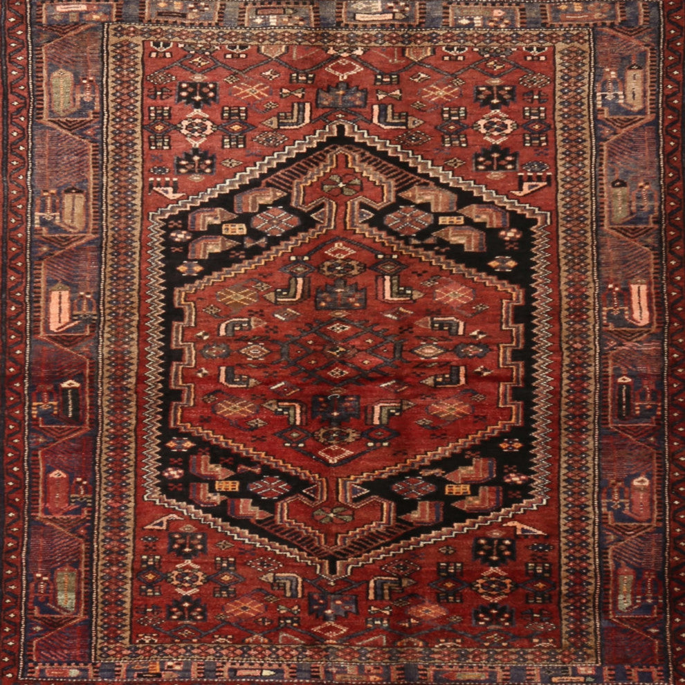 Ahgly Company Indoor Square Traditional Area Rugs, 4' Square