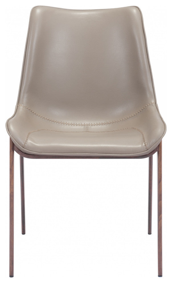 Stich Gray Faux Leather Side or Dining Chairs Set of 2 Chairs