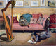 Henri Lebasque An Interior With Harp, 20"x25" Wall Decal