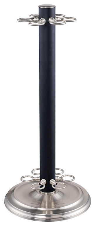 Z-Lite Players Cue Stand, Matte Black/Brushed Nickel, CSMB-BN