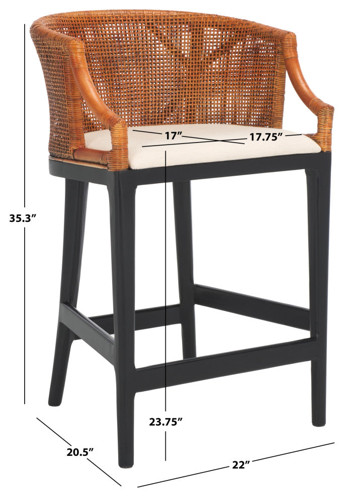 Safavieh Brando Counter Stool, Brown/Black